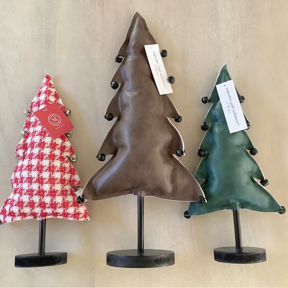 3 Stuffed Plush Christmas Trees